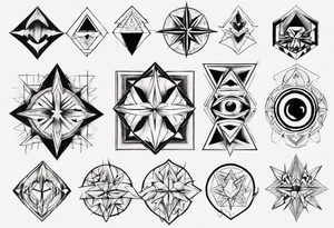 Geometrical symmetry tattoo idea