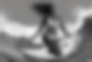 Black woman surfing tattoo idea