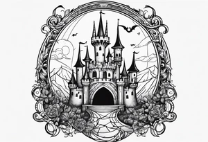 jack skellington and his castle tattoo idea