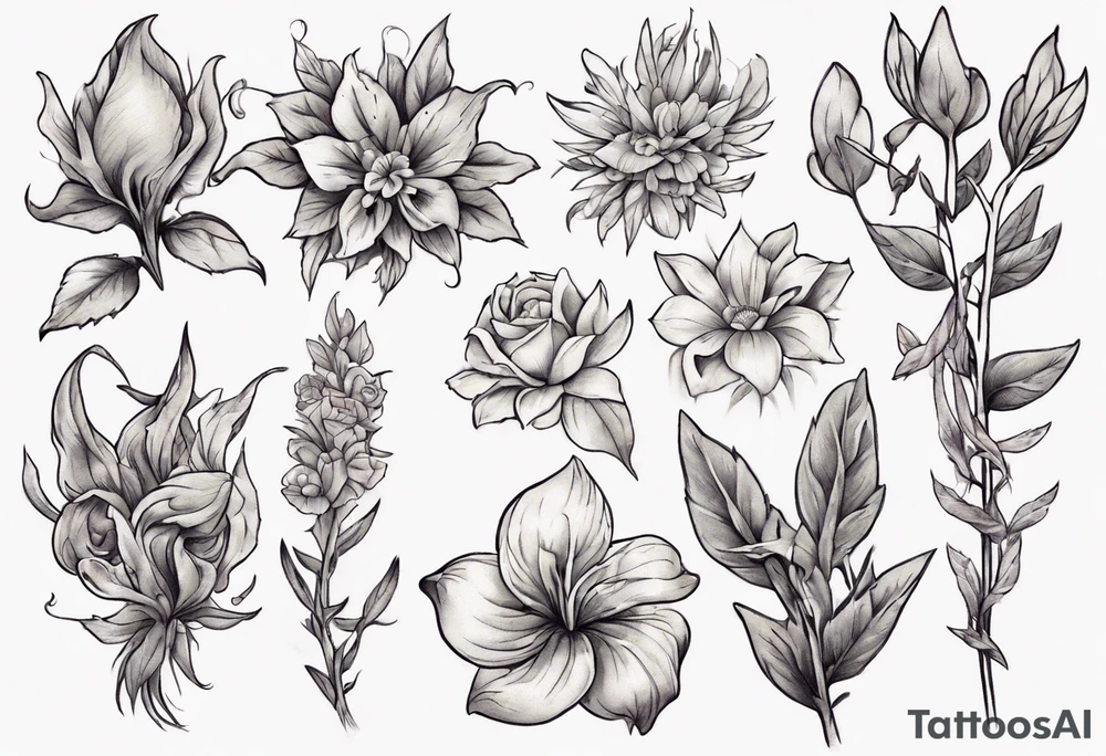 Pratical Magic flowers sage pretty tattoo idea
