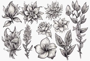 Pratical Magic flowers sage pretty tattoo idea