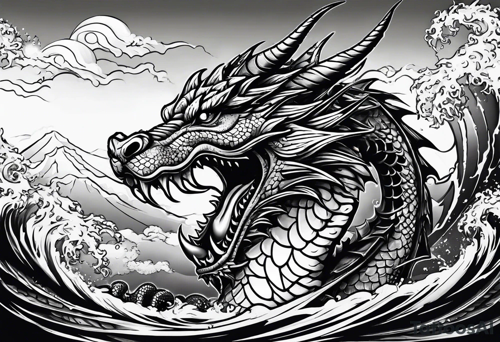 Dragon, Marine Corps, Ocean, Travel, China, Iraq tattoo idea