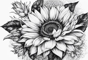 Tournesol,  Fleur roses , Caméra, vague , palmier tattoo idea