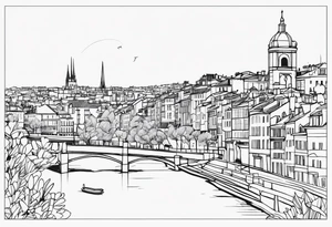 Lyon fine line tattoo idea