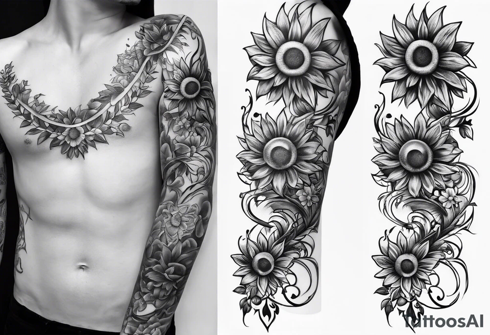 spine tattoo with words I know who I am in daisy chain tattoo idea