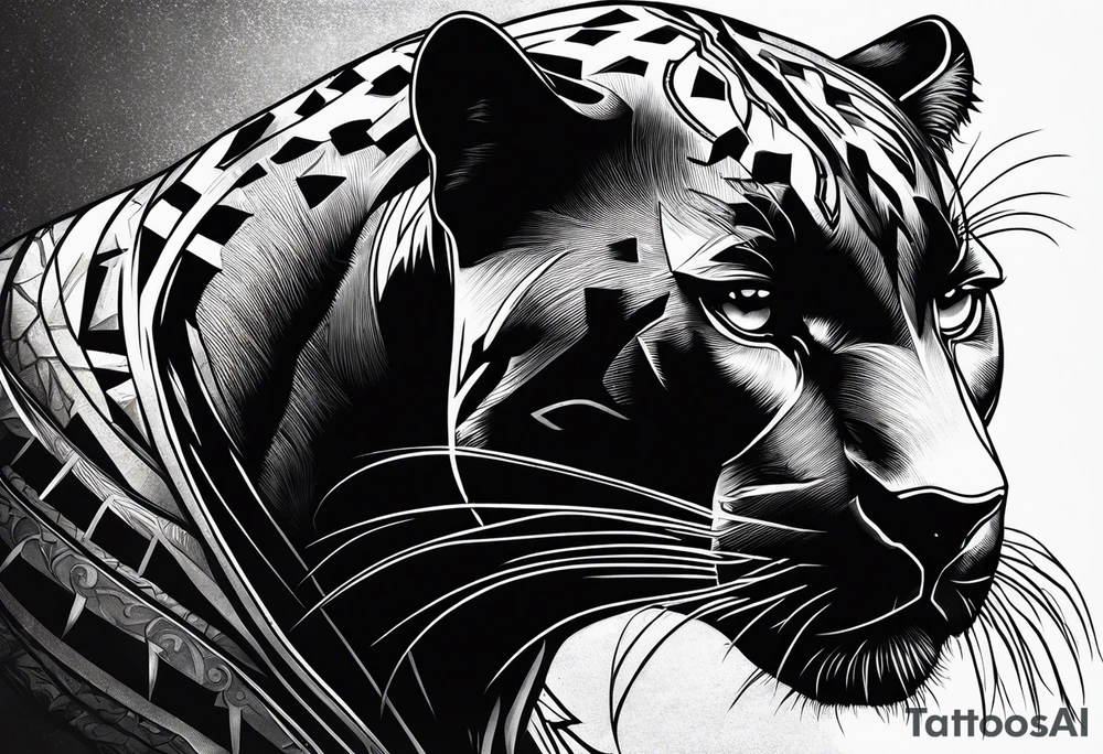 black panther tattoo idea