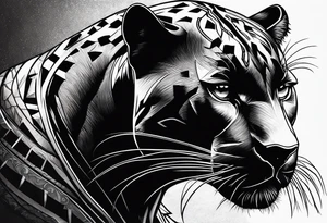 black panther tattoo idea