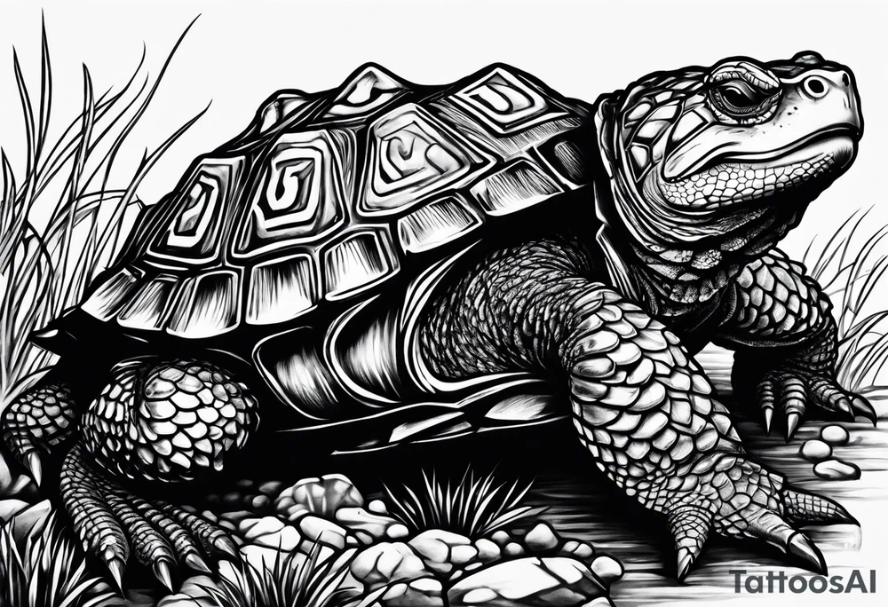 alligator snapping turtle tattoo idea