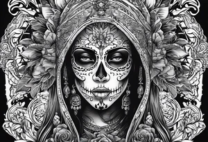 Cybersigilism of Santa Muerte tattoo idea