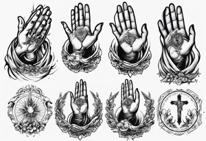 Praying hands tattoo idea