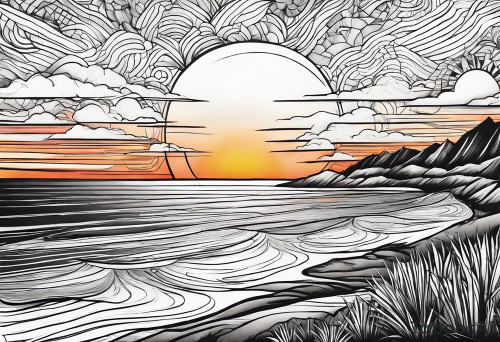 sunset. simple. tattoo idea