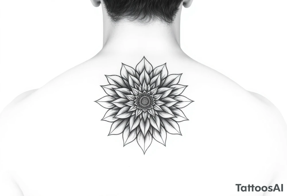 Dahlia mandala tattoo idea