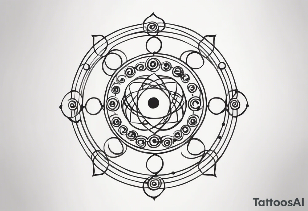 wu wei ring made of atoms tattoo idea