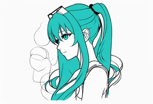 hatsune miku tattoo idea