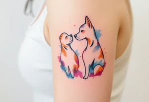 Pet friendship tattoo idea