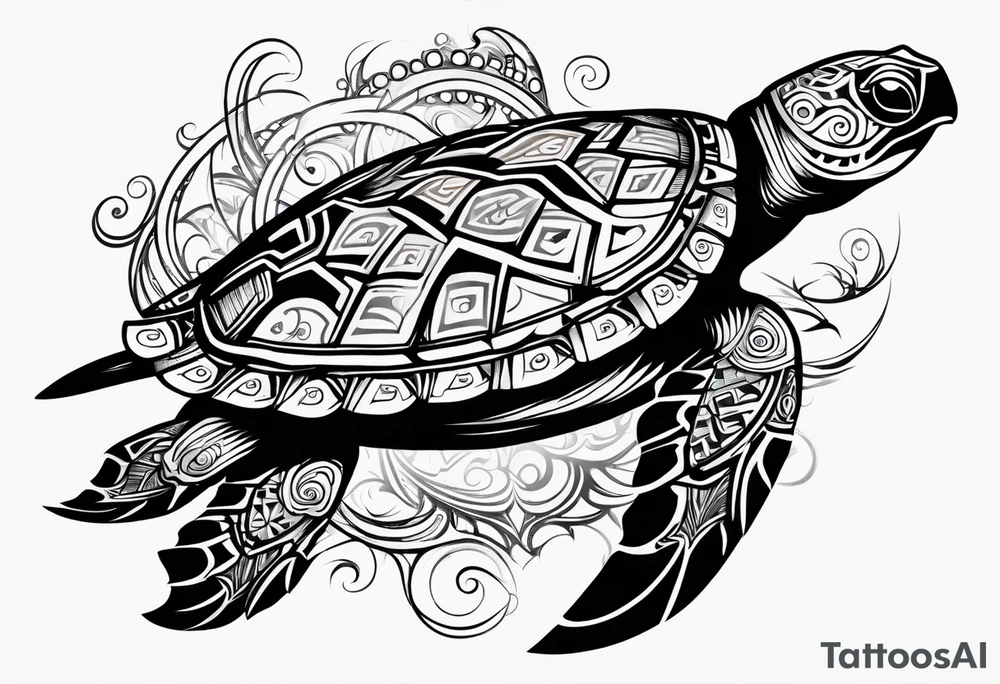 Tribal turtle tattoo idea