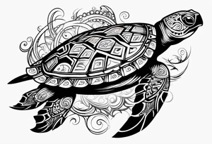 Tribal turtle tattoo idea