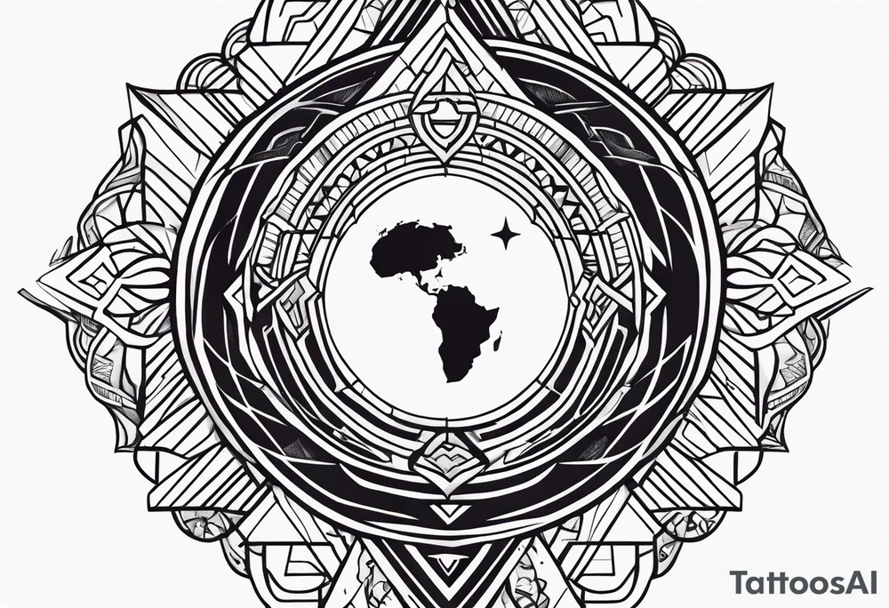 african continent symbol tattoo idea