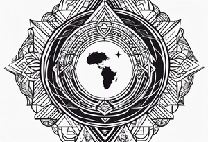 african continent symbol tattoo idea