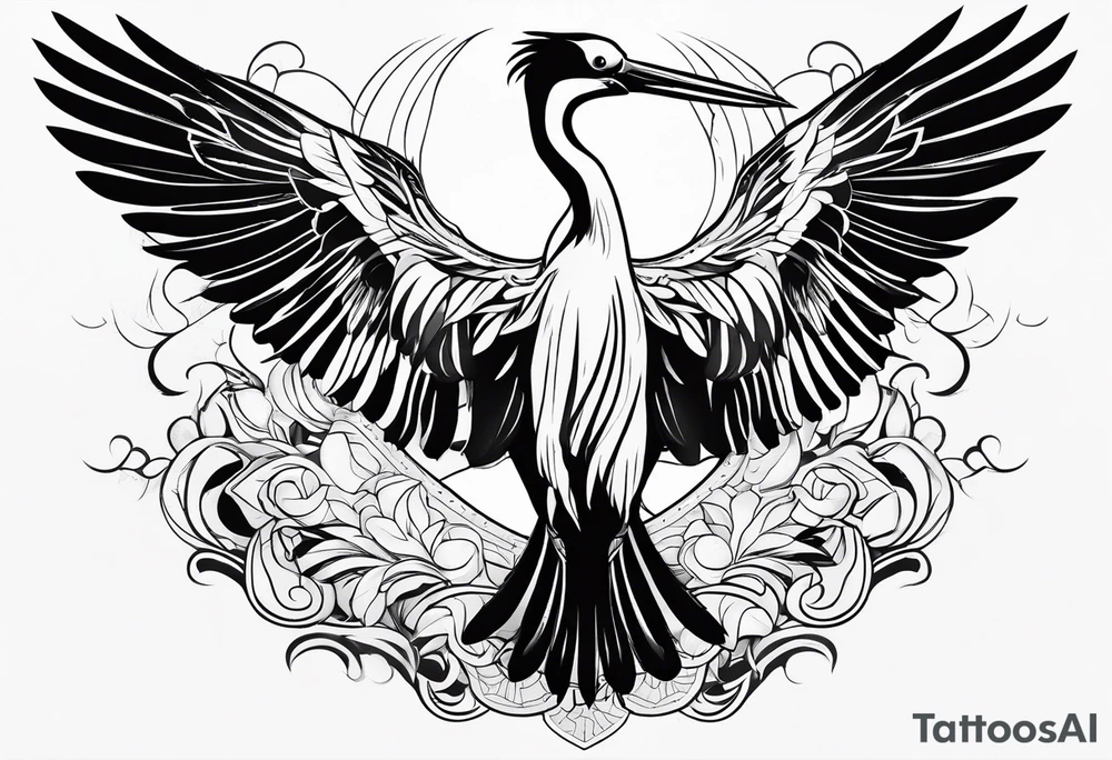 A stork tattoo idea