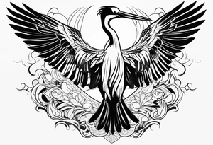 A stork tattoo idea