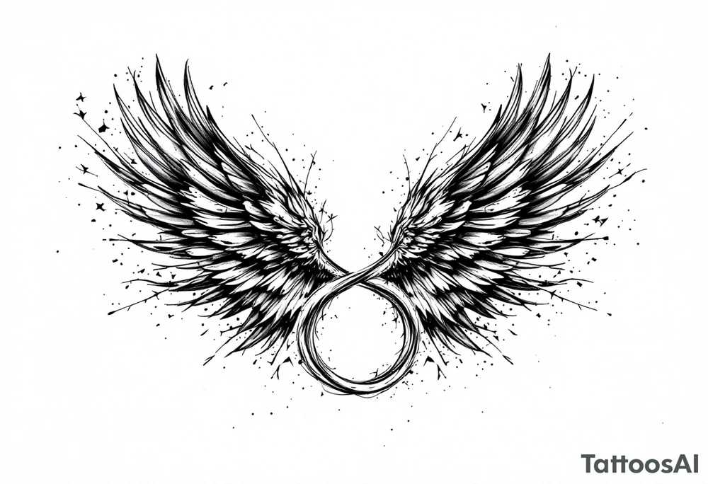 Infinity Loop made of wings tattoo idea