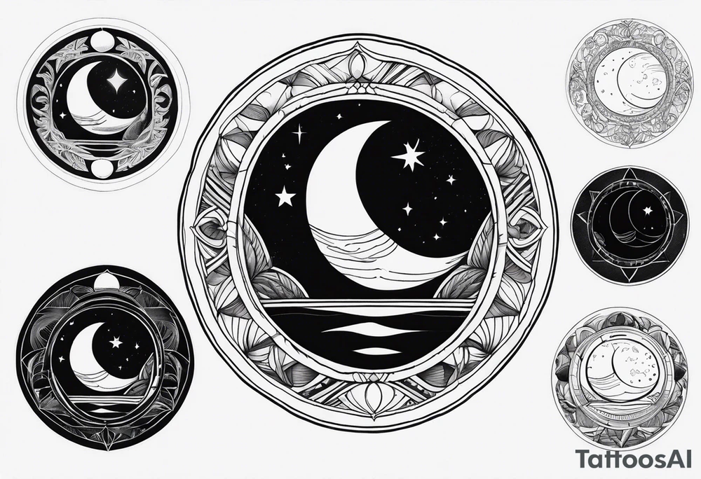sacred moon tattoo idea