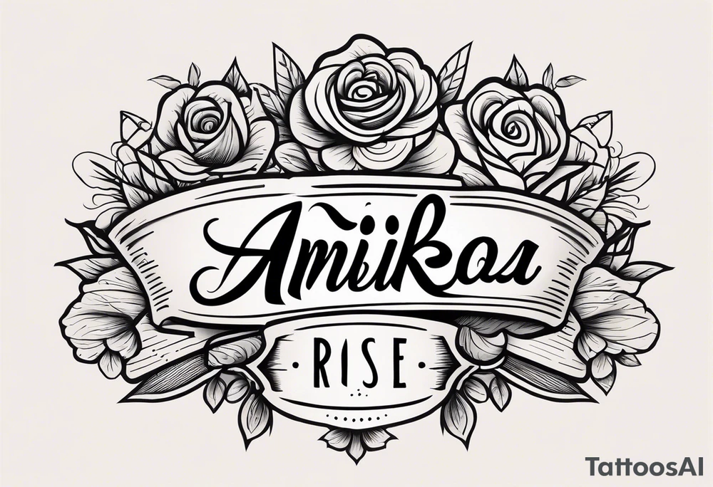 Anika Rose in vintage lettering tattoo idea