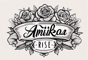 Anika Rose in vintage lettering tattoo idea