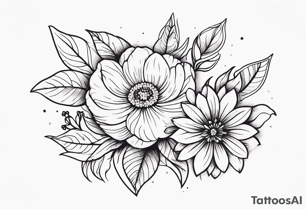 Floral tattoo idea