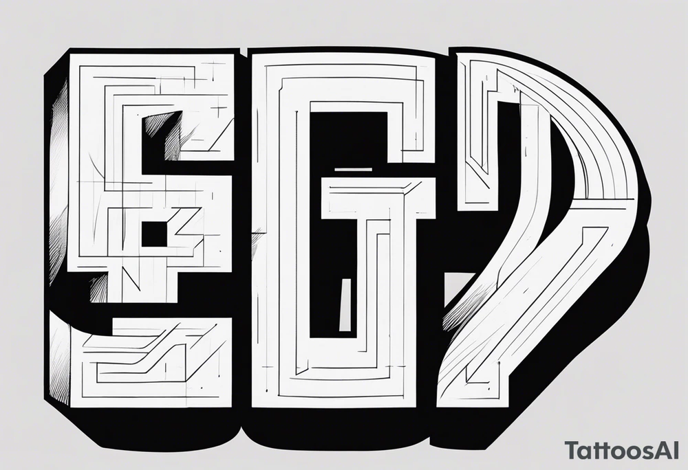 Use the following letter combinations in a simple design: CM, AL, ER, EG tattoo idea