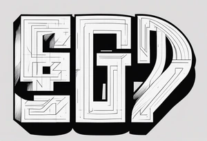 Use the following letter combinations in a simple design: CM, AL, ER, EG tattoo idea