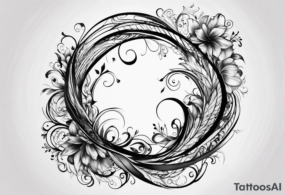 Swirls of black ink covering fingers and forearm tattoo idea