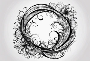 Swirls of black ink covering fingers and forearm tattoo idea