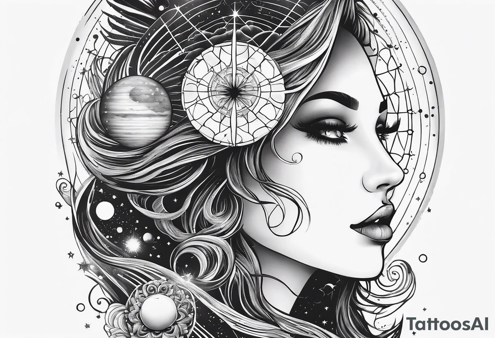 solar system spine tattoo idea