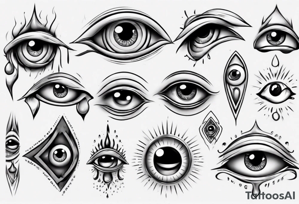 crying eye tattoo idea