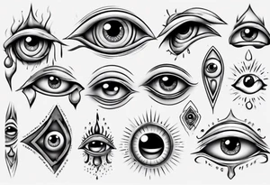 crying eye tattoo idea