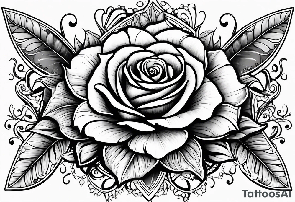 flower rose , sunflower, alien tattoo idea