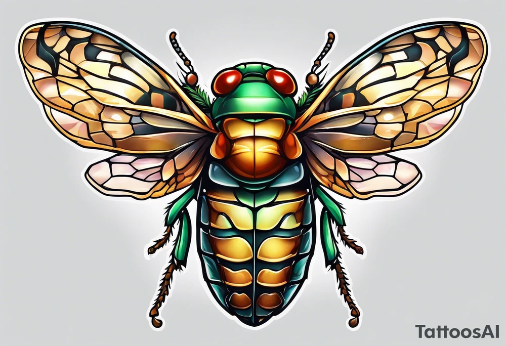 Cicada tattoo idea