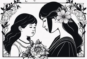 Tww Matching tatoo mother and daughter
Mother was born on 1976, daughter in 2000
They like Flowers, aestic things, beautiful things
Tatoo minimalist forearm tattoo idea