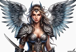 Warrior Angel tattoo idea