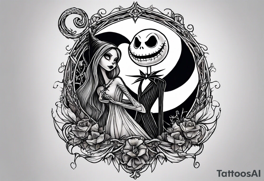 Nightmare before Christmas  statue tattoo idea