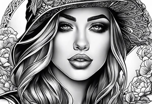 Woman on a bullet tattoo idea