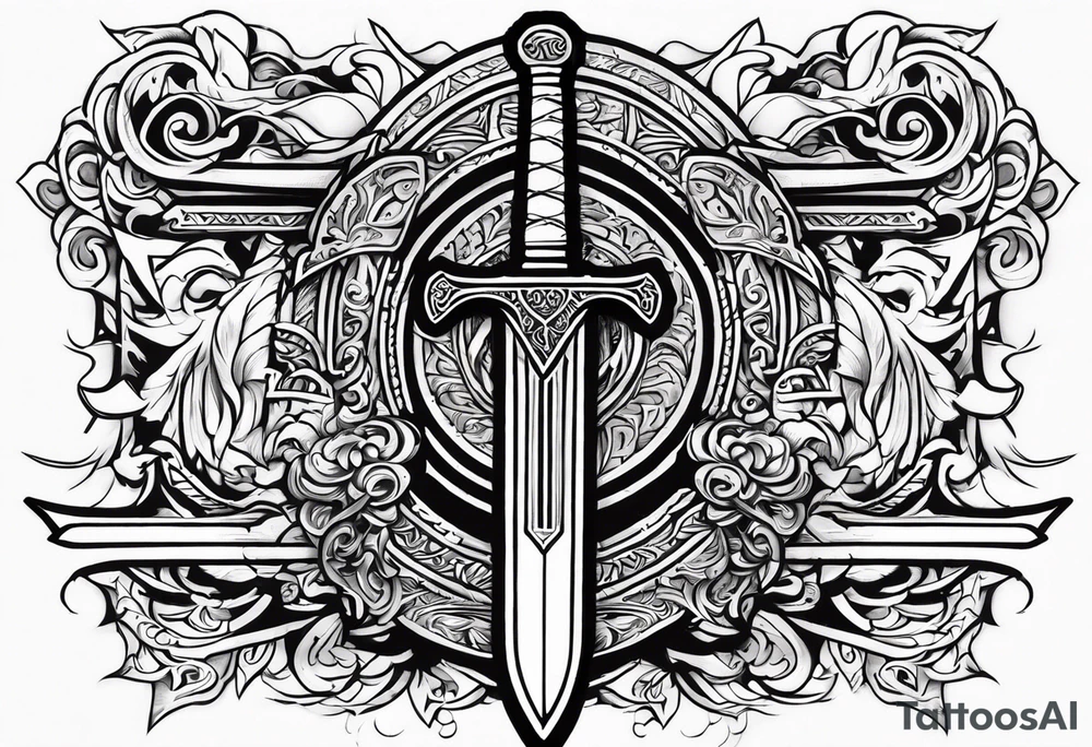 Valhalla sword god tattoo idea
