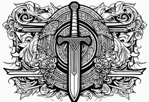 Valhalla sword god tattoo idea