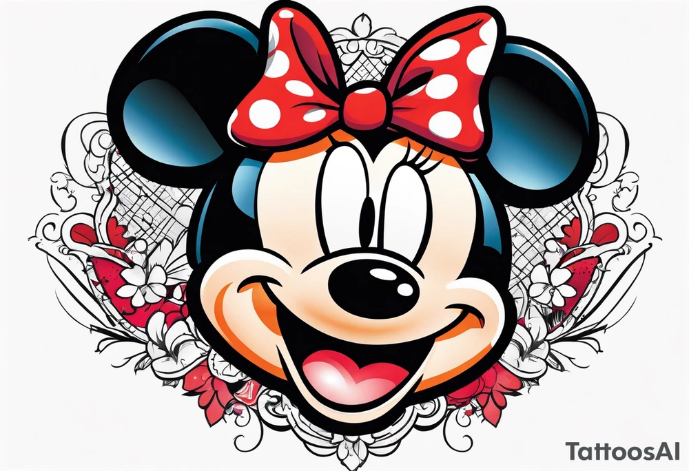 minnie mouse bow tattoo idea