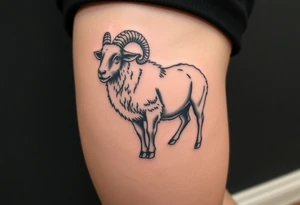 Black sheep with muscles tattoo idea