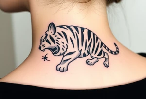 Black tiger tattoo idea