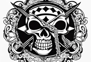 one piece shirohige flag tattoo idea