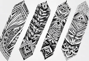 Polynesian tribal pattern forearm tattoo idea